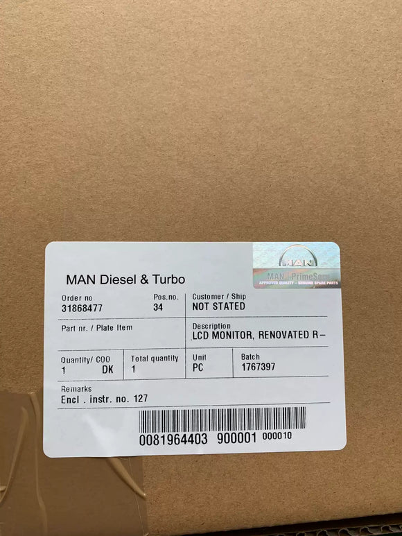 Man diesel&turbo Control panel 31868477