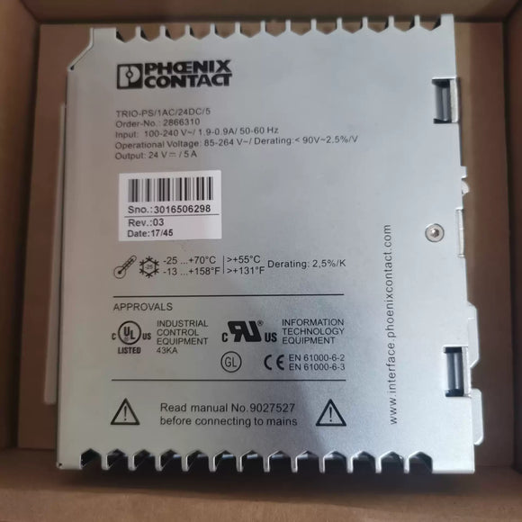 Phoenix Contact Power Supply TRIO-PS/1AC/24VDC/5